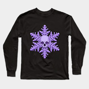 Goth Skull Snowflake Christmas Long Sleeve T-Shirt